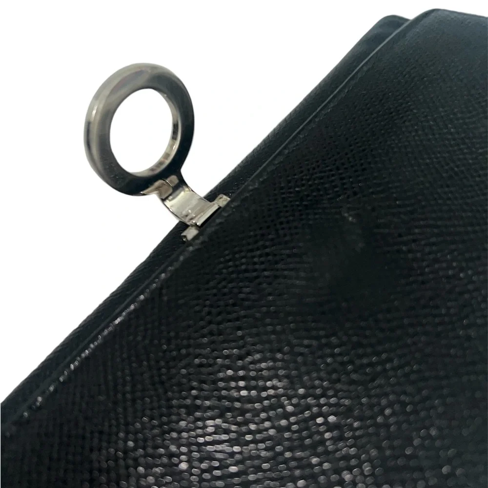 Bulgari Black Leather Continental Wallet